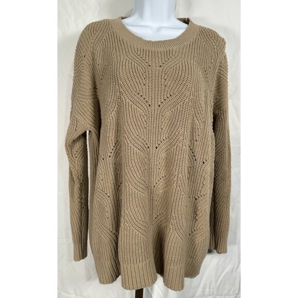 Torrid Women’s Sweater Brown Round Neck Long Sleeve Pullover Size 1 Plus - Picture 1 of 6